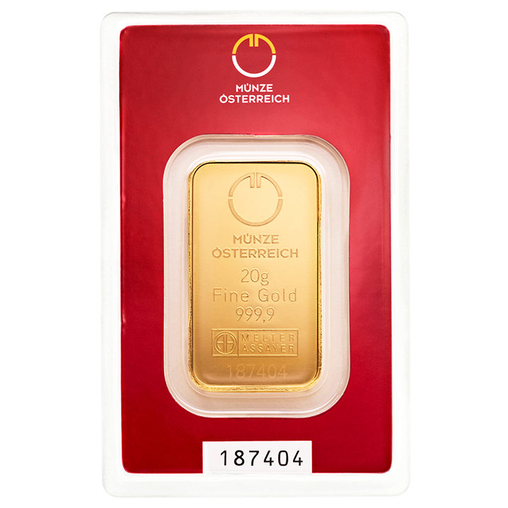 Zlata palica Austrian Mint 20 g