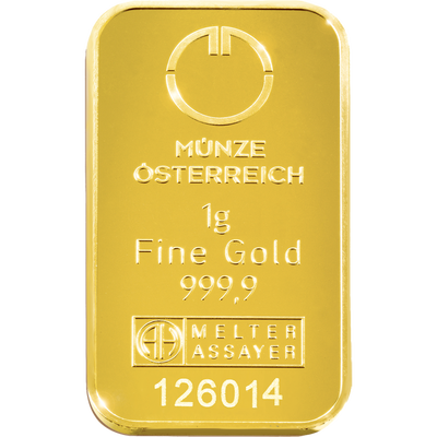 Zlata palica Austrian Mint 1 g