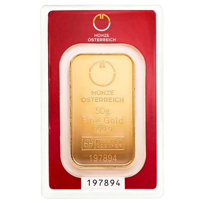 Zlata palica Austrian Mint 50 g